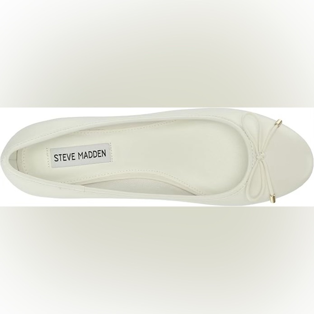 Steve Madden Women's Cherish Pump, White Leather, 7.5 - Picture 8 of 8